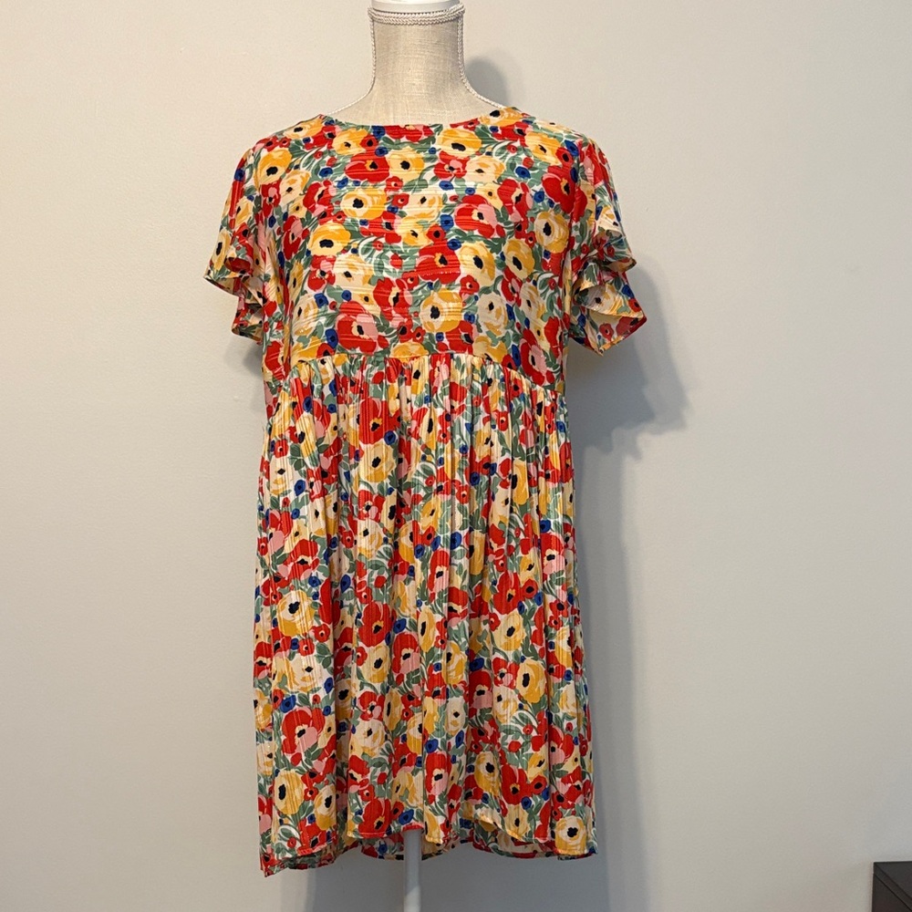 Umgee Floral Mini Dress - Multicolor